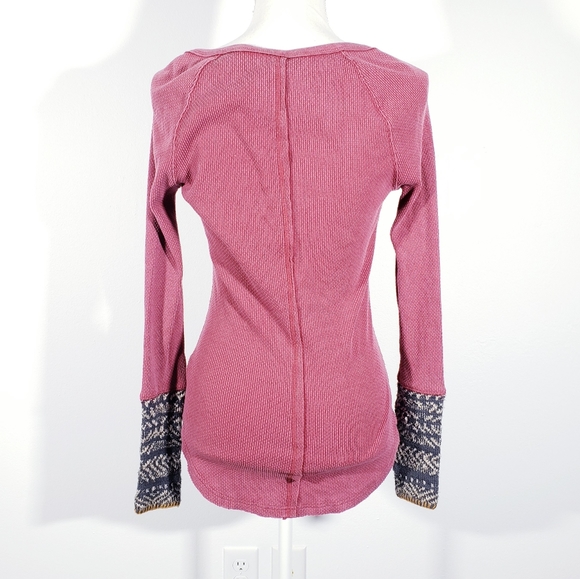 Free People Cuffed Red Thermal - Picture 5 of 8